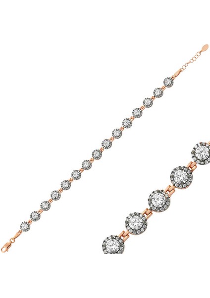 Gümüş Rose Su Yolu Bayan Bileklik