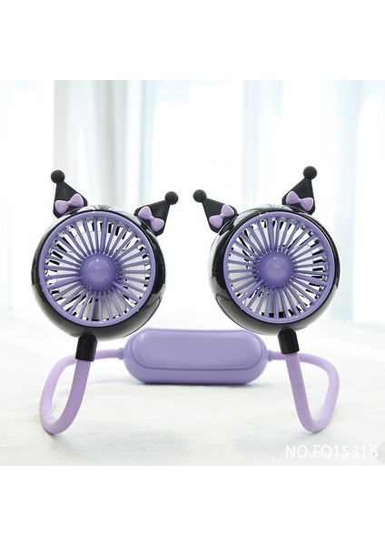 Sevimli Tembel Asılı Boyun Küçük Fan Karikatür Tembel Büyük Rüzgarlı Açık USB Şarj Küçük Elektrikli Fan Butik Hediye Fan (Yurt Dışından)