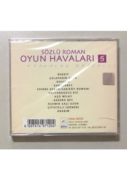 Sözlü Roman Havaları 5 CD (Jelatininde Sıfır Orjnal Dönem Baskı Cd)