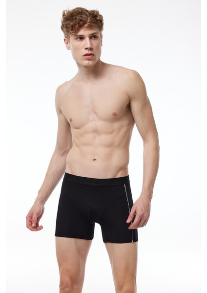 Erkek Siyah 5 Li Biyeli Modal Boxer 017 5MB017