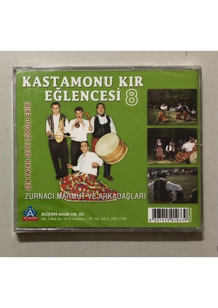 Kastamonu Kır Eğlencesi 8 CD (Jelatininde Sıfır Orjnal Dönem Baskı Cd)