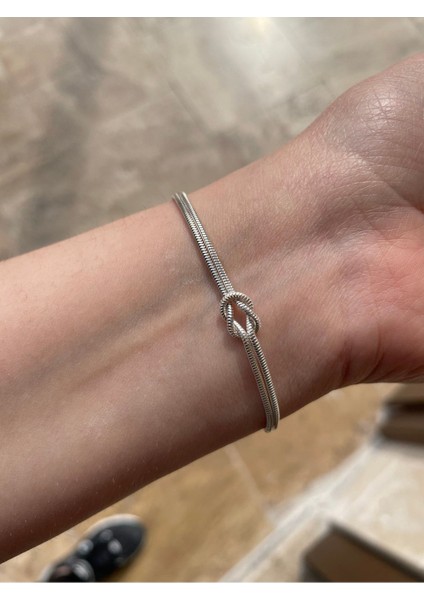 Gümüş Düğüm Bileklik modelleri