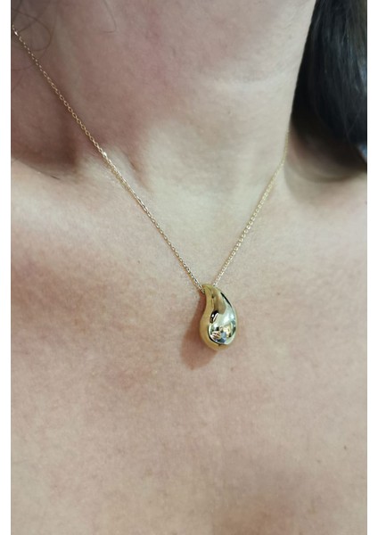 Altın 1.5 cm Drop Damla Kolye fiyatları