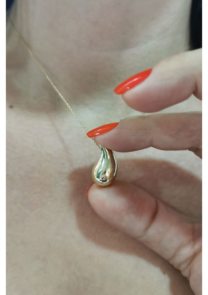 Altın 1.5 cm Drop Damla Kolye indirimleri