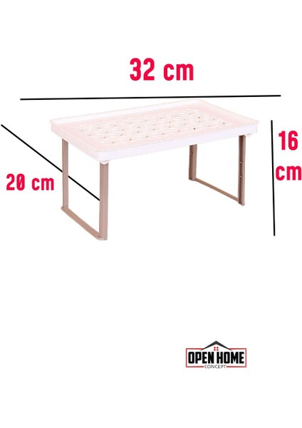 2'li Raf Yükseltici- Dolap Içi Düzenleyici Beyaz