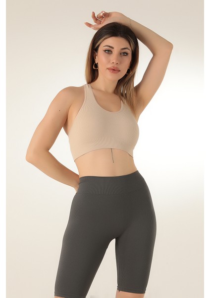 Seamless Örme Çapraz Askılı Büstiyer
