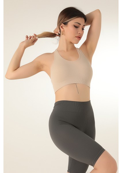 Seamless Örme Çapraz Askılı Büstiyer