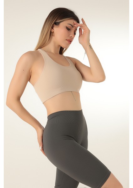 Seamless Örme Çapraz Askılı Büstiyer