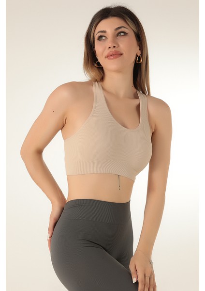 Seamless Örme Çapraz Askılı Büstiyer
