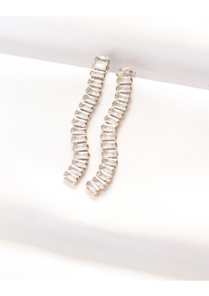 316L Çelik Gold Renk Su Yolu Küpe - EBJ240521W24193