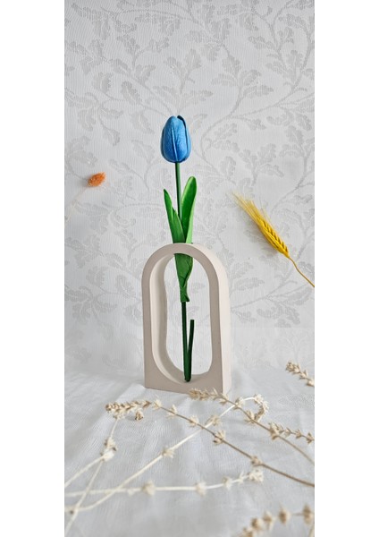 Beton Vazo,kuru Çiçeklik Vazo,dekoratif Vazo(Uzun Oval Model)