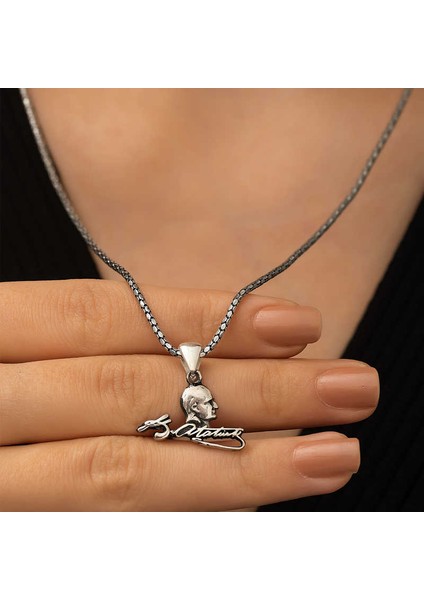 Gümüş Kemal Atatürk Unisex Kolye fiyatları