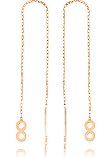 Gümüş Zincirli Sonsuzluk Küpe