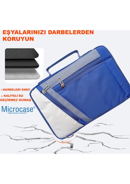 Ipad 10.9 Inch 2022 10.nesil Tabletler Universal Sleeve Taşıma Çantası AL4346 Lacivert Krem Gri