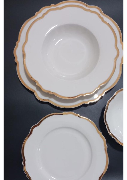 Porselen 24 Prç Gold Yemek Takım DS-22D008 fiyatları