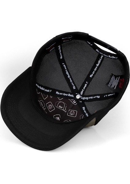V1 Trucker At - 4 Kod Logolu Unisex Siyah Siperli Siyah-Haki Şapka (Cap) modelleri