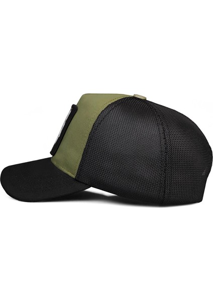 V1 Trucker At - 4 Kod Logolu Unisex Siyah Siperli Siyah-Haki Şapka (Cap) fırsatları