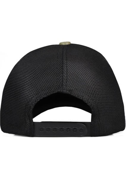 V1 Trucker At - 4 Kod Logolu Unisex Siyah Siperli Siyah-Haki Şapka (Cap) indirimleri