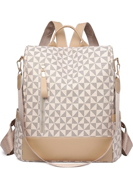 Moda Baskılı Sırt Çantası Retro Çanta Büyük Kapasiteli Rahat Anti-Hırsızlık Kadın Sırt Çantası (Yurt Dışından)