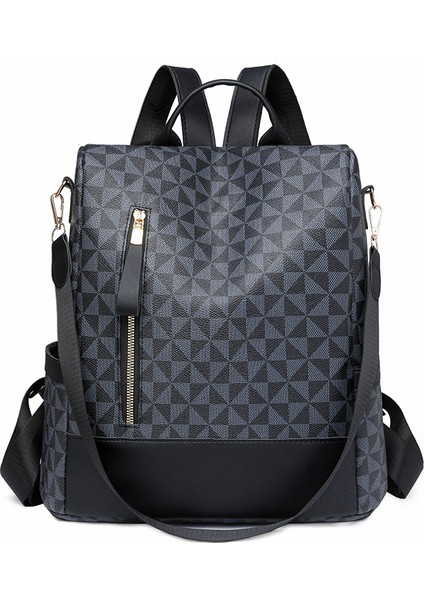 Moda Baskılı Sırt Çantası Retro Çanta Büyük Kapasiteli Rahat Anti-Hırsızlık Kadın Sırt Çantası (Yurt Dışından)