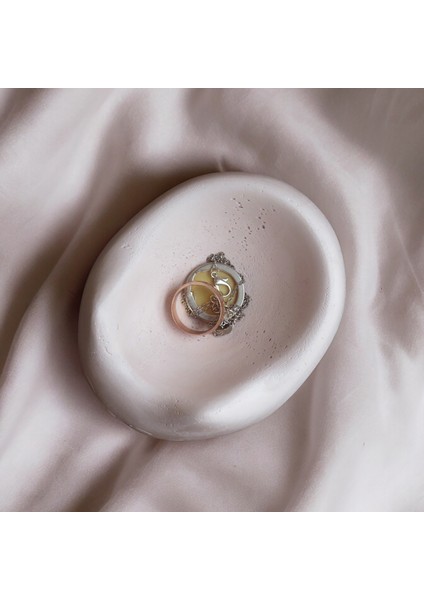 Beton Kedi Dekoratif Takı ve Aksesuar Kasesi - Kardelen Beyaz modelleri