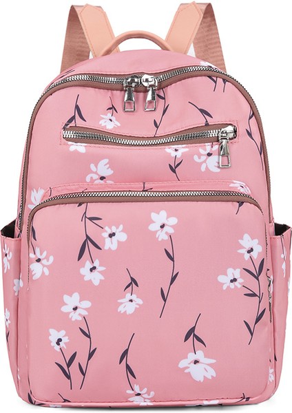 Trendy Büyük Kapasiteli Sırt Çantası 2 Taze ve Çok Yönlü Moda Çiçek Kız Çantası (Yurt Dışından)