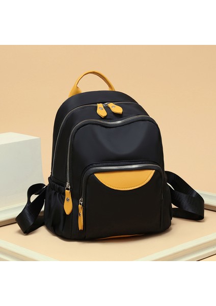 Şık ve Çok Yönlü Kadın Sırt Çantası Kore Tarzı Gündelik Oxford Kumaş Sırt Çantası Sokak Trendi Kontrast Renkli Çanta (Yurt Dışından)