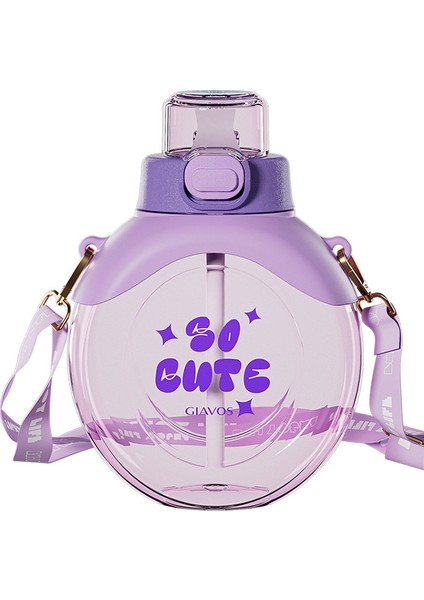 Açılır Kapaklı Sevimli Taşınabilir Plastik Su Bardağı (Yurt Dışından)