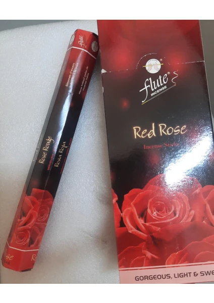 Yılmaz Şifalı Bitkiler ve Baharat Ürünü Tütsü Kırmızı Gül (Red Rose) Kokulu 1 Paket 20 Çubuk Tütsü