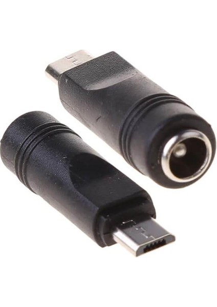 - Micro USB Erkek To Dc 5.5*2.1mm Dişi Soket Çevirici - Dc Güç Adaptörü Fişi Dönüştürücü