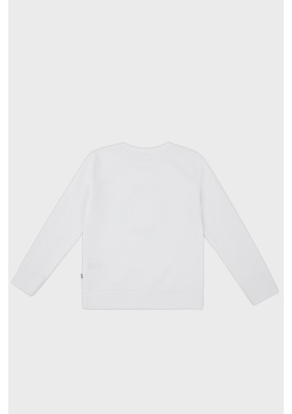 Pamuklu Bisiklet Yaka Çocuk Sweat 25L39 10B Sweat 25L39/10B Whıte fiyatları