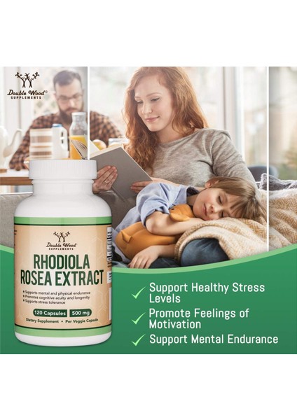 Rhodiola Rosea Extract 500mg 120 Vegan Capsul fırsatları