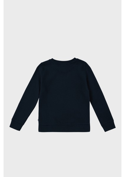 Pamuklu Bisiklet Yaka Çocuk Sweat Sweat 25L39/849 Marıne fiyatları