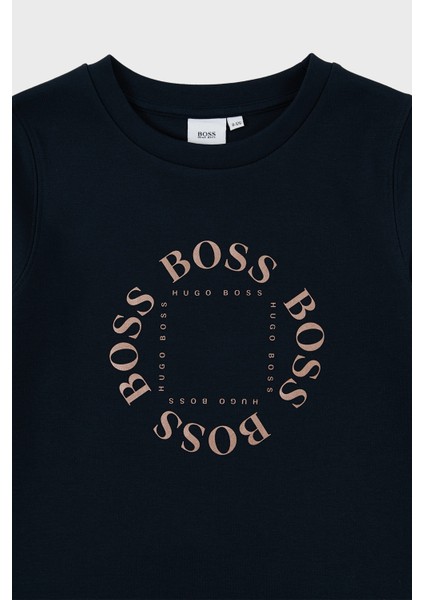 Pamuklu Bisiklet Yaka Çocuk Sweat Sweat 25L39/849 Marıne modelleri