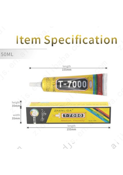 T7000 50ML Çok Amaçlı Tamir Onarım Yapıştırıcısı Siyah