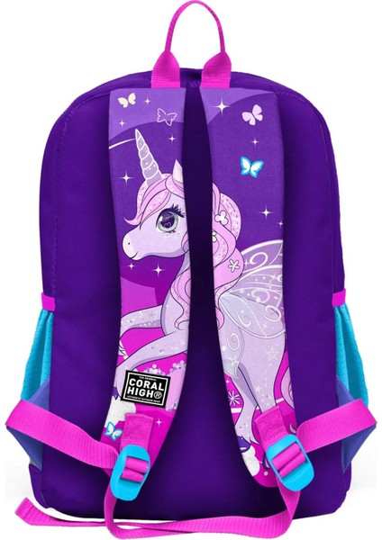 Kids Pembe Mor Unicorn Desenli 3’lü Okul Çanta Seti 3SET23708 modelleri