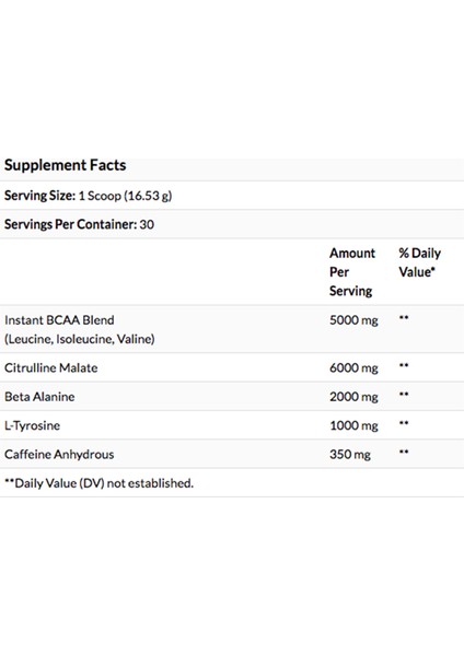 Animal Fury Bcaa+Citrulin Malate+Beta Alanin Powerful Pre-Workout Formul 30 Servis
