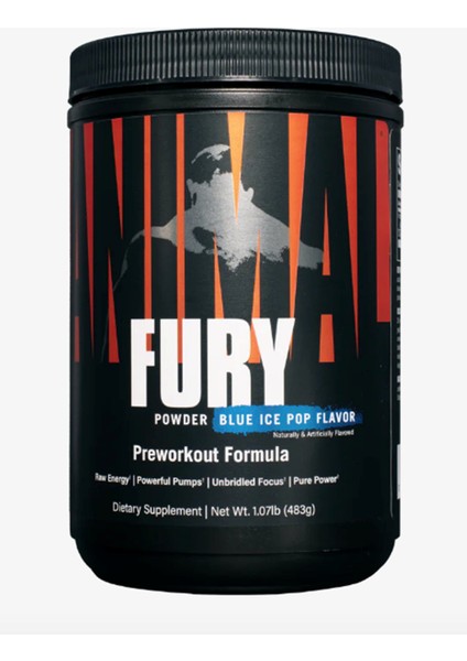 Animal Fury Bcaa+Citrulin Malate+Beta Alanin Powerful Pre-Workout Formul 30 Servis