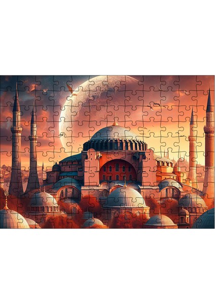 Ahşap Mdf Puzzle Yapboz Cami Manzarası 120 Parça 25 x 35 cm