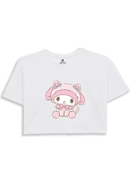 My Melody Baskılı Crop Tshirt