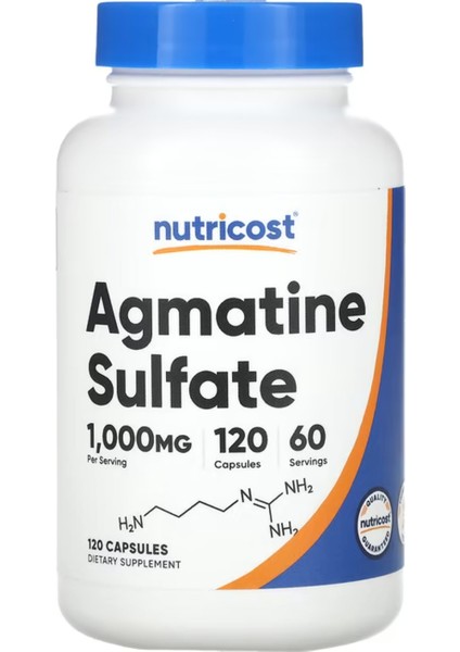 Agmatine Sulfate 1 000 Mg 120 Capsules Usa Version