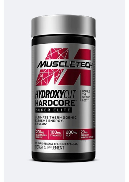 Hydroxycut Hardcore Super Elite 120 Rapid-Release Thermo Capsul Usa Version