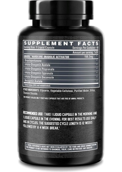 Research Anabol Hardcore Anabolic 60 Capsul İ31 Usa Menşei modelleri