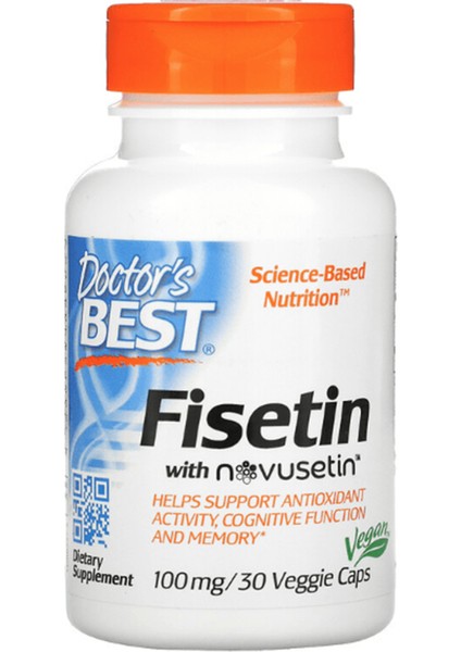 Doctor's Best, Fisetin with Novusetin, 100 mg, 30 Veggie Caps