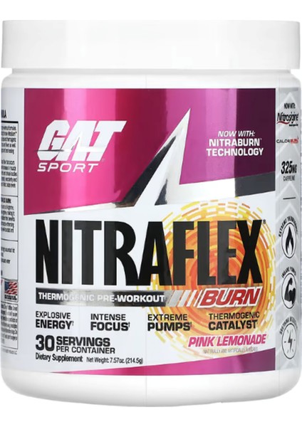 Gat Nıtraflex Burn Pink Lemonade 7 57 Oz (214 5 G) Usa Version