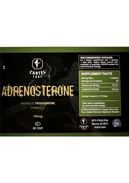 Adrenosterone 100mg 90 Capsul Made In Usa fiyatları