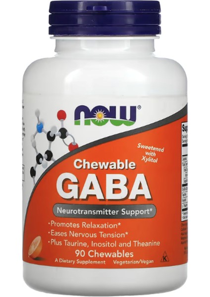 Foods Gaba Taurine+ Inositol+L-Theanine Natural Orange Flavor 90 Chewables
