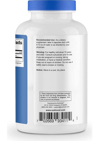 Daa D-Aspartic Acid Capsules (180 Capsules) (3000mg Serving)