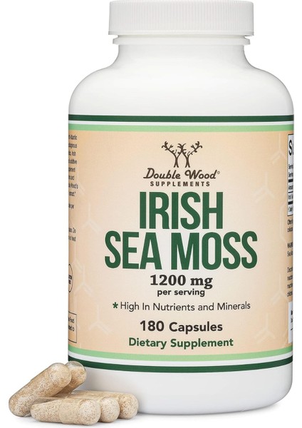 Irısh Sea Moss Irlanda Deniz Yosunu 1200mg 180 Capsul Usa