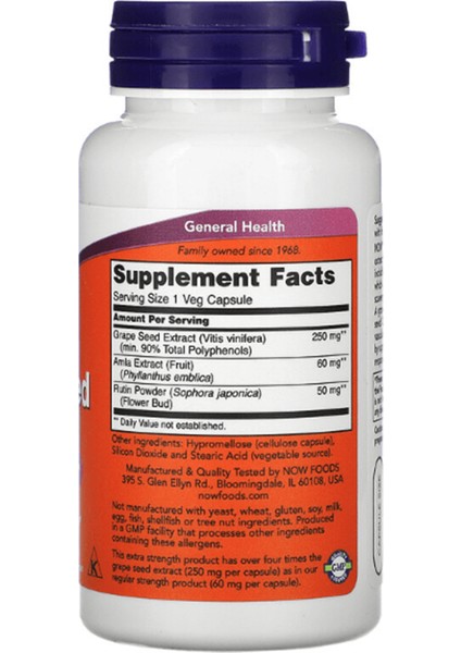 Grape Seed Extra Strength Grape Seed 250 Mg 90 Veg Capsul fiyatları